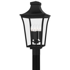Quentin 4 Light 21.5 inch Earth Black Outdoor Post Lantern, Large