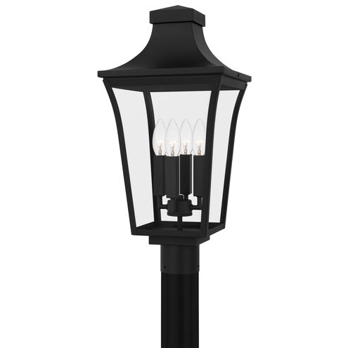 Quentin 4 Light 21.5 inch Earth Black Outdoor Post Lantern, Large