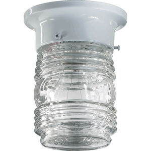 Jelly Jar 1 Light 5 inch White Flush Mount Ceiling Light
