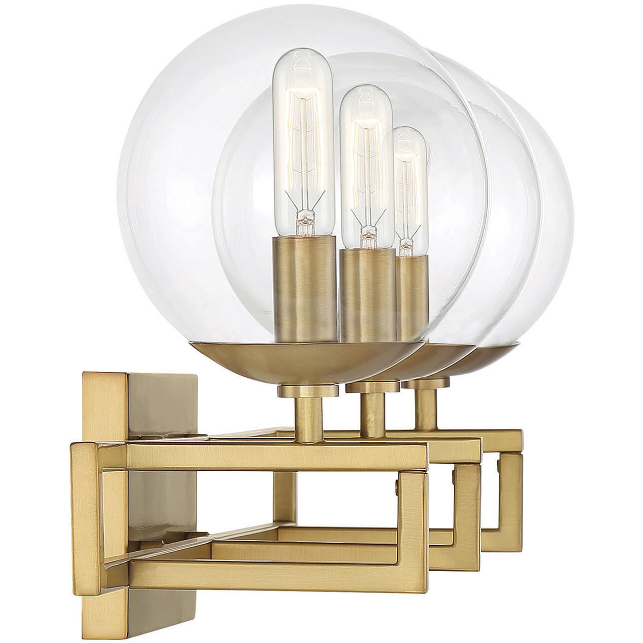 Crosby 3 Light 24 inch Warm Brass Bathroom Vanity Light Wall Light, Essentials