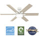 Georgetown 52 inch Fresh White with Light Oak and Fresh White Blades Ceiling Fan