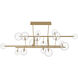 Delilah LED 37 inch Aged Brass Chandelier Ceiling Light