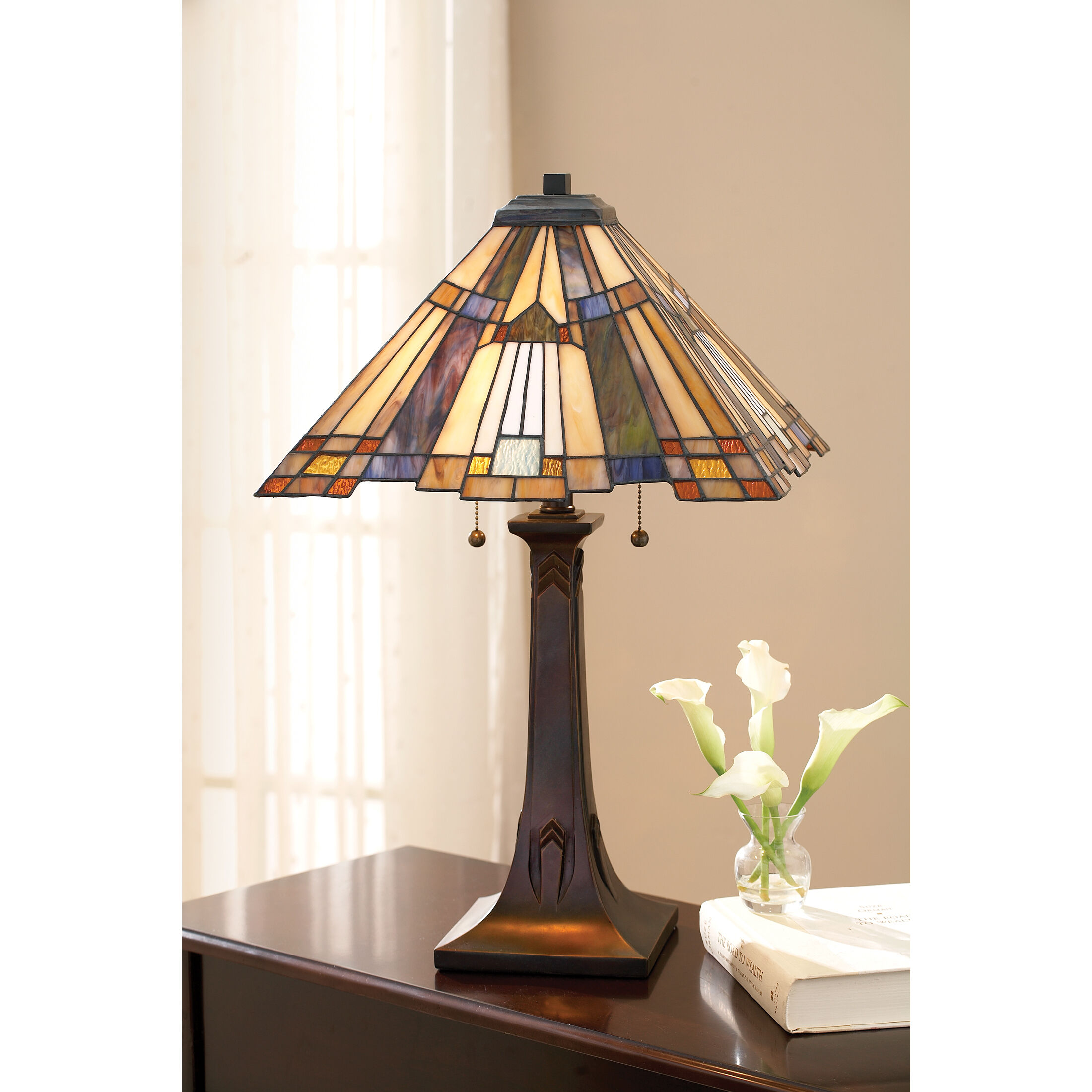 Inglenook 25 inch 75 watt Valiant Bronze Table Lamp Portable Light, Naturals