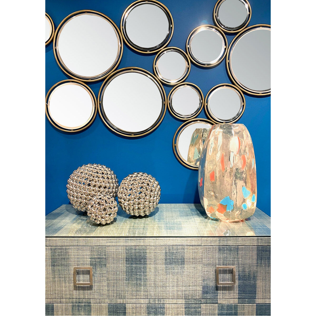 Wildwood 19 inch 40 watt Metallic Silver/Multicolor Table Lamp Portable Light