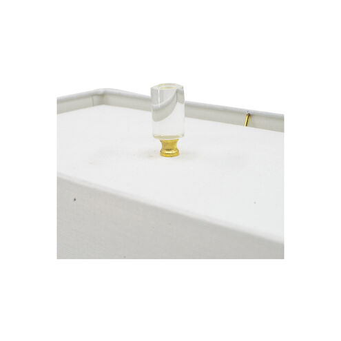 Rectangular 30 inch 100.00 watt Gold/Clear Table Lamp Portable Light