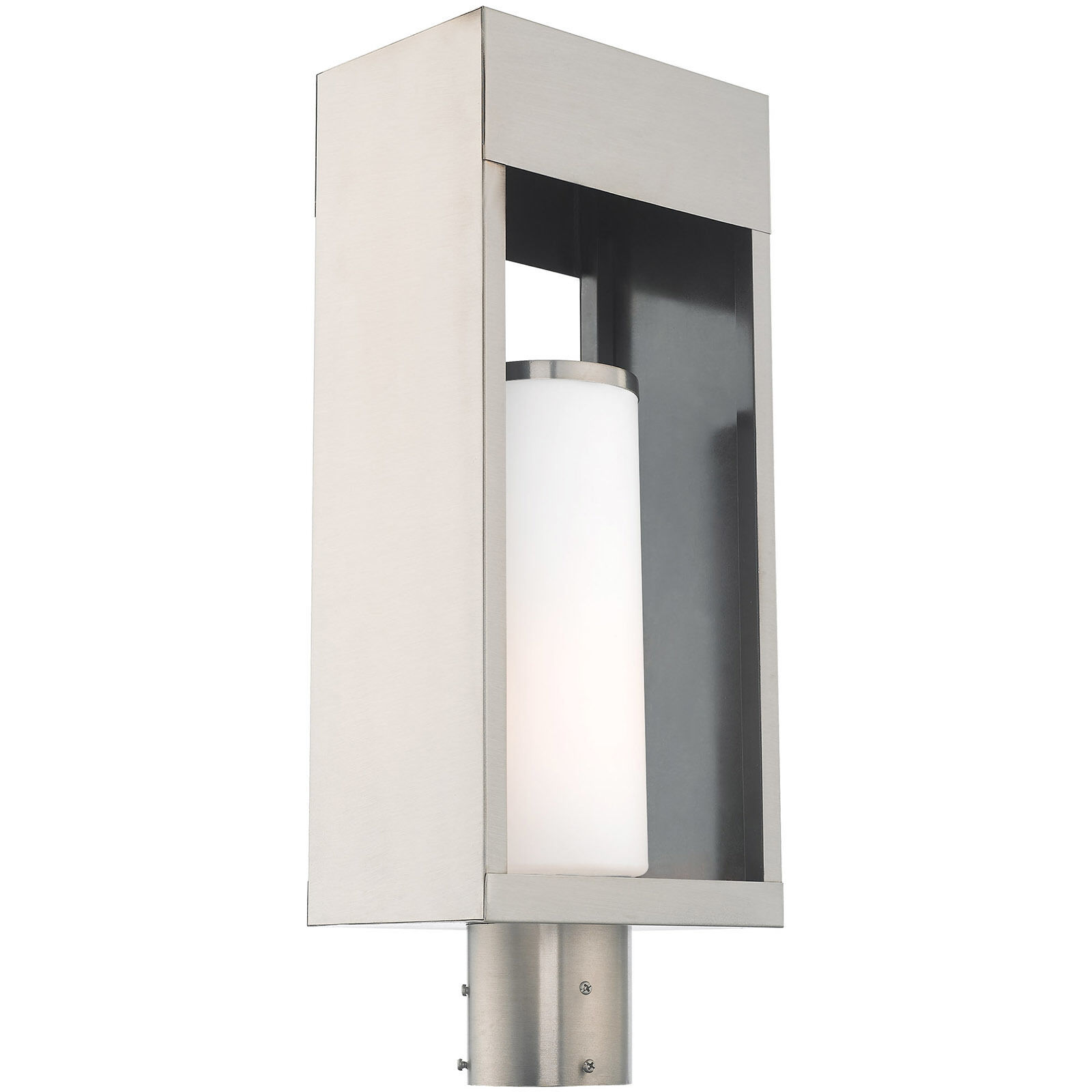 Bleecker 1 Light 20 inch Brushed Nickel Outdoor Post Top Lantern