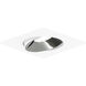 Pearl Specular Clear Reflector / Bright White Flange LED Square Adjustable Cone Retrofit in 3000K, Clear / Bright White, 4" Retrofit