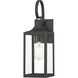 Halston 1 Light 16.75 inch Powder Coated Black Outdoor Wall Sconce