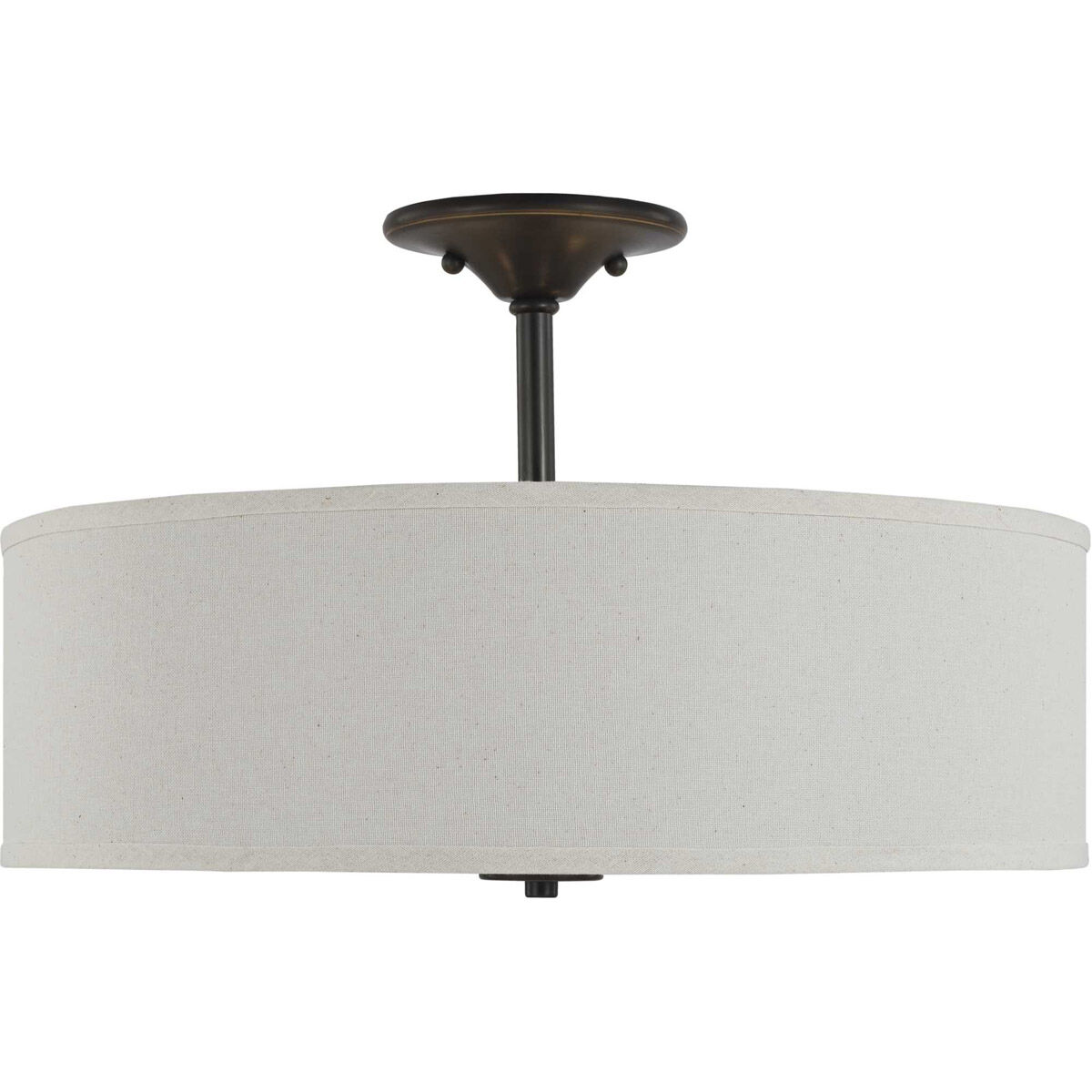 Inspire 3 Light 18 inch Antique Bronze Semi-Flush Mount Ceiling Light