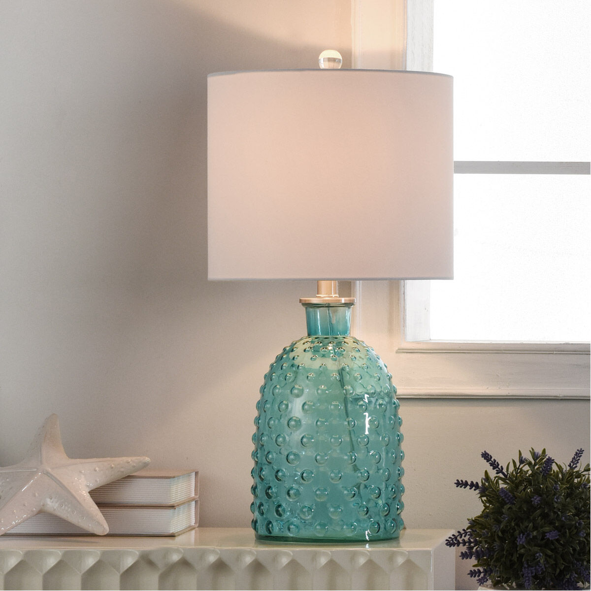 Bright blue table lamp hotsell