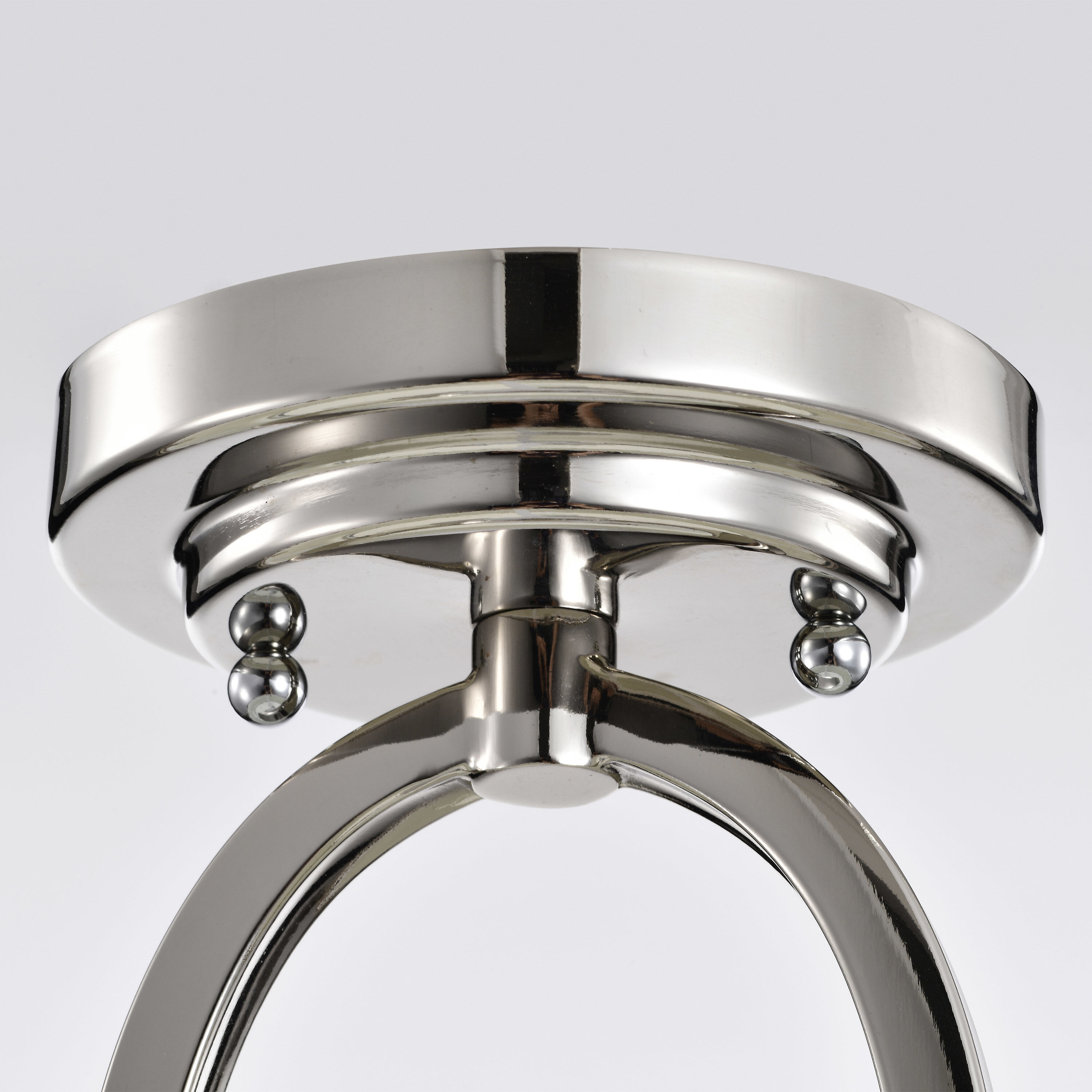 Harlow 3 Light 15 inch Polished Nickel Semi Flush Mount Ceiling Light