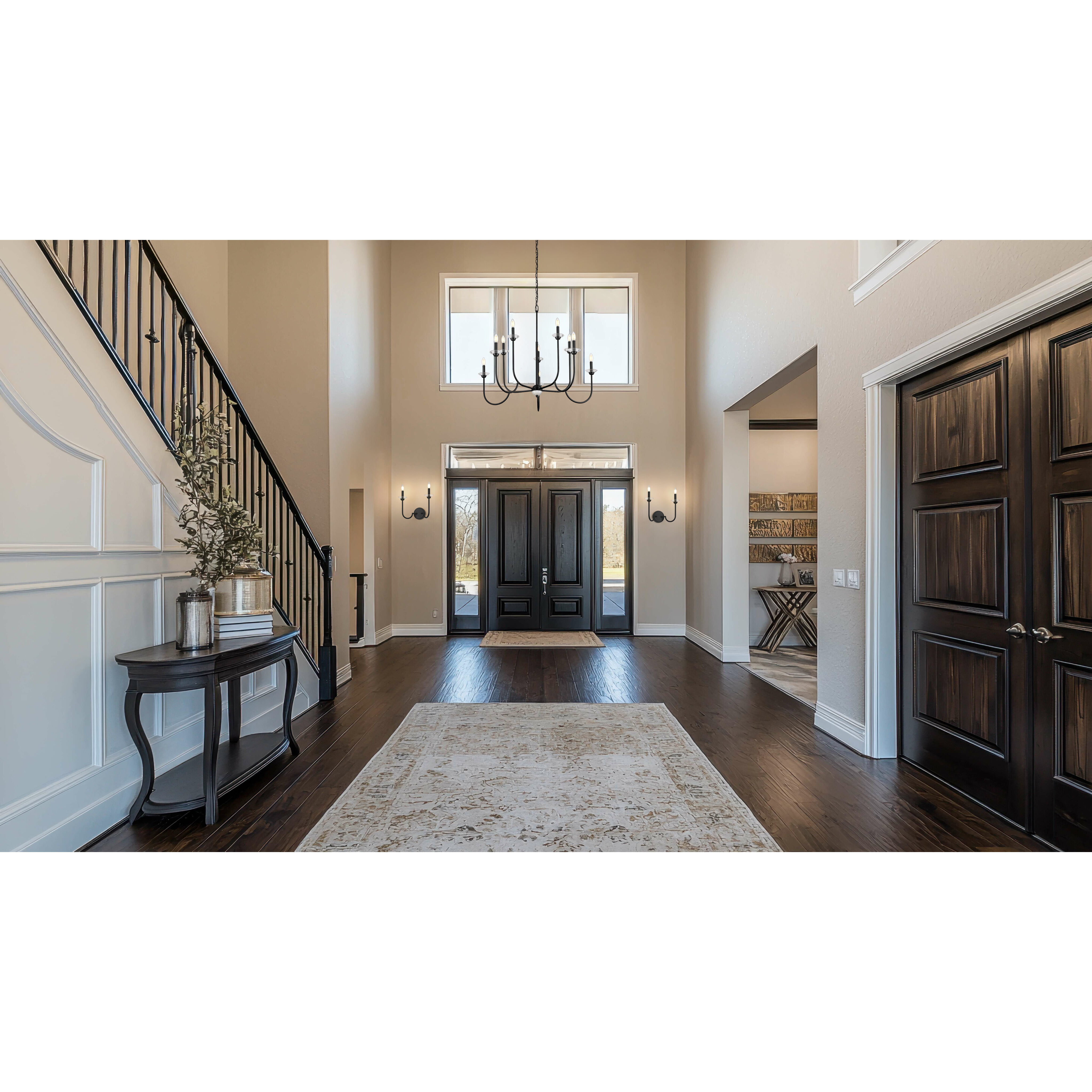 Allistair 10 Light 42 inch Matte Black Chandelier Ceiling Light