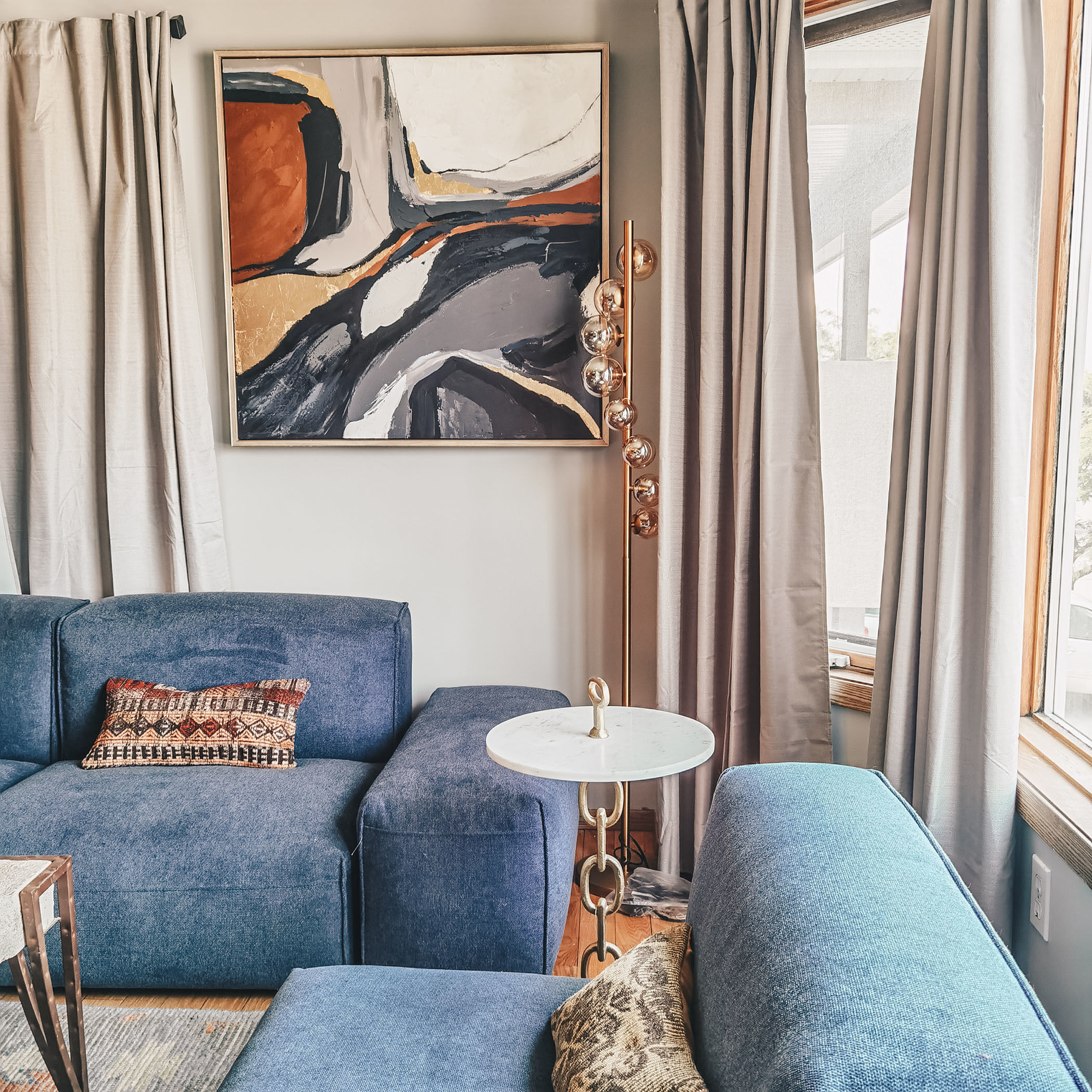 Glasgow 63 inch 25.00 watt Vintage Bronze Decorative Floor Lamp Portable Light in Vintage Brass, Decorative