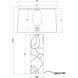 Bettona 30.75 inch 150.00 watt White Table Lamp Portable Light