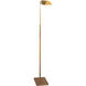 Studio 34 inch 60.00 watt Hand-Rubbed Antique Brass Adjustable Floor Lamp Portable Light