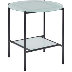 Stephen 21 X 20 inch Black and White Accent Table