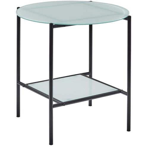 Stephen 21.13 X 19.63 inch Black and White Accent Table