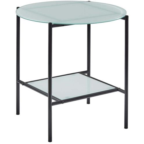 Stephen 21 X 20 inch Black and White Accent Table