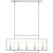 Ian K. Fowler Halle Linear Lantern Ceiling Light in Polished Nickel, Medium