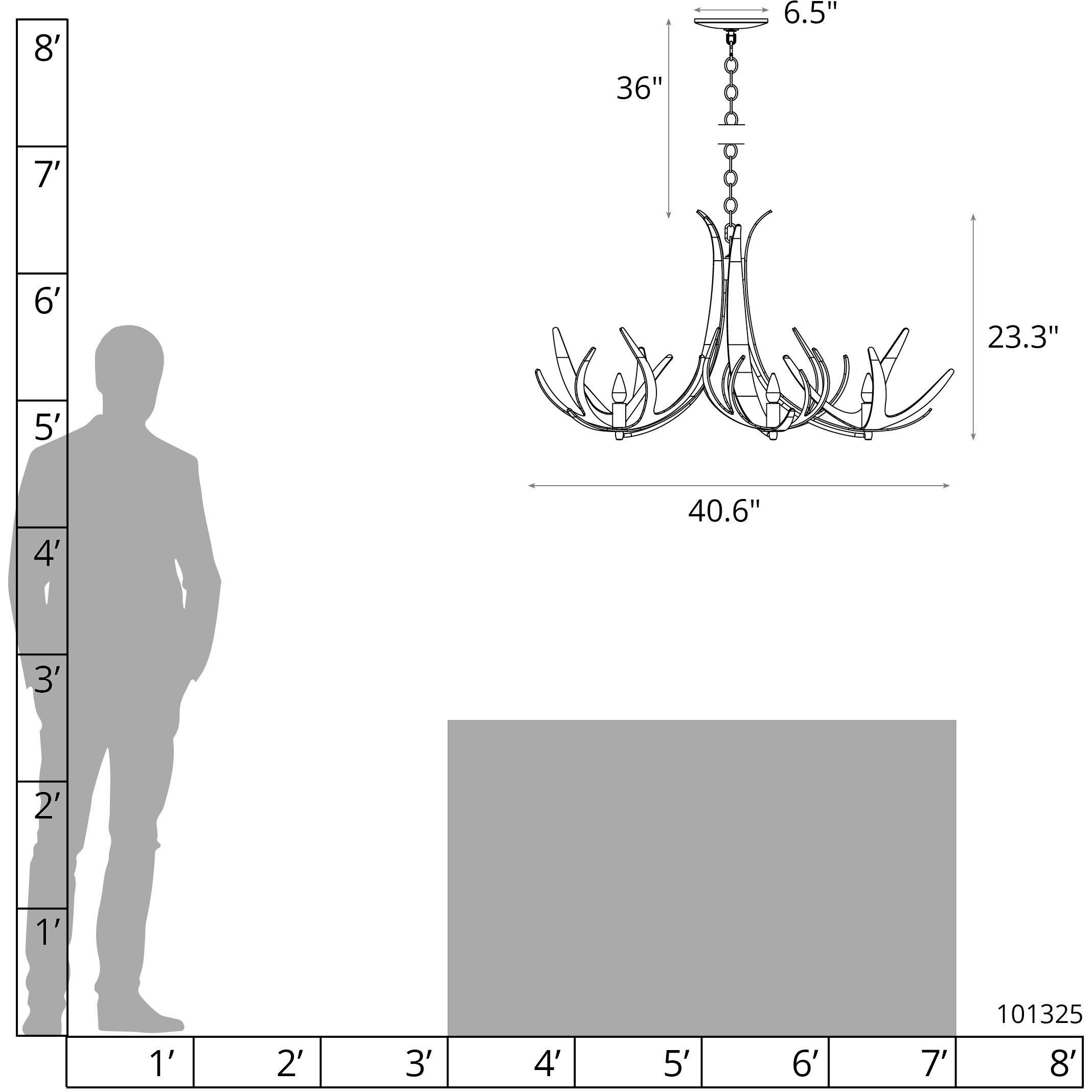 Caribou 5 Light 40.6 inch Oil Rubbed Bronze Chandelier Ceiling Light
