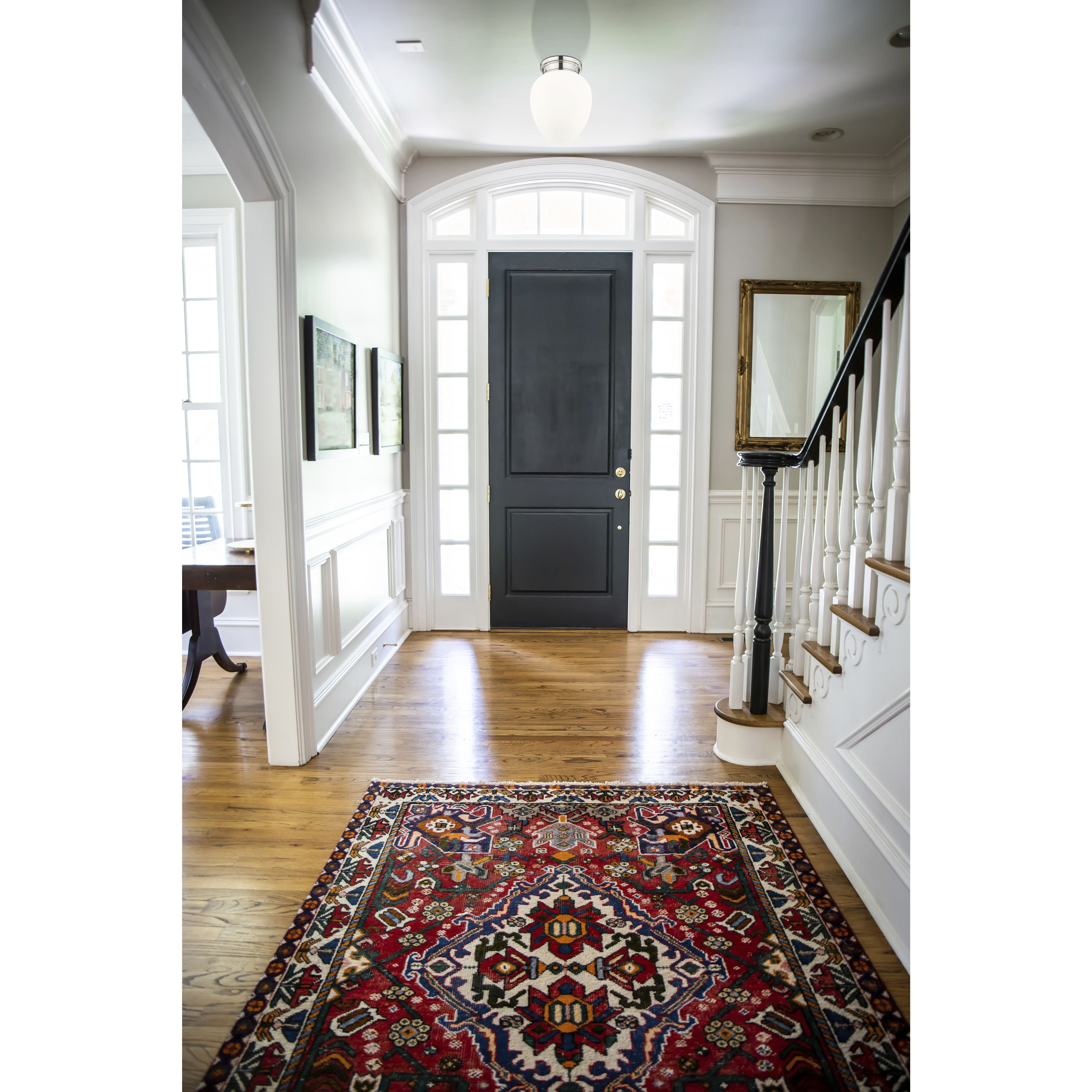 Gideon 1 Light 10 inch Polished Nickel Flush Mount Ceiling Light