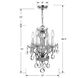 Welton 4 Light 11 inch Polished Chrome Mini Chandelier Ceiling Light in Clear Swarovski Strass