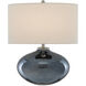Lucent 21.75 inch 150 watt Blue Mirror and Polished Nickel Table Lamp Portable Light