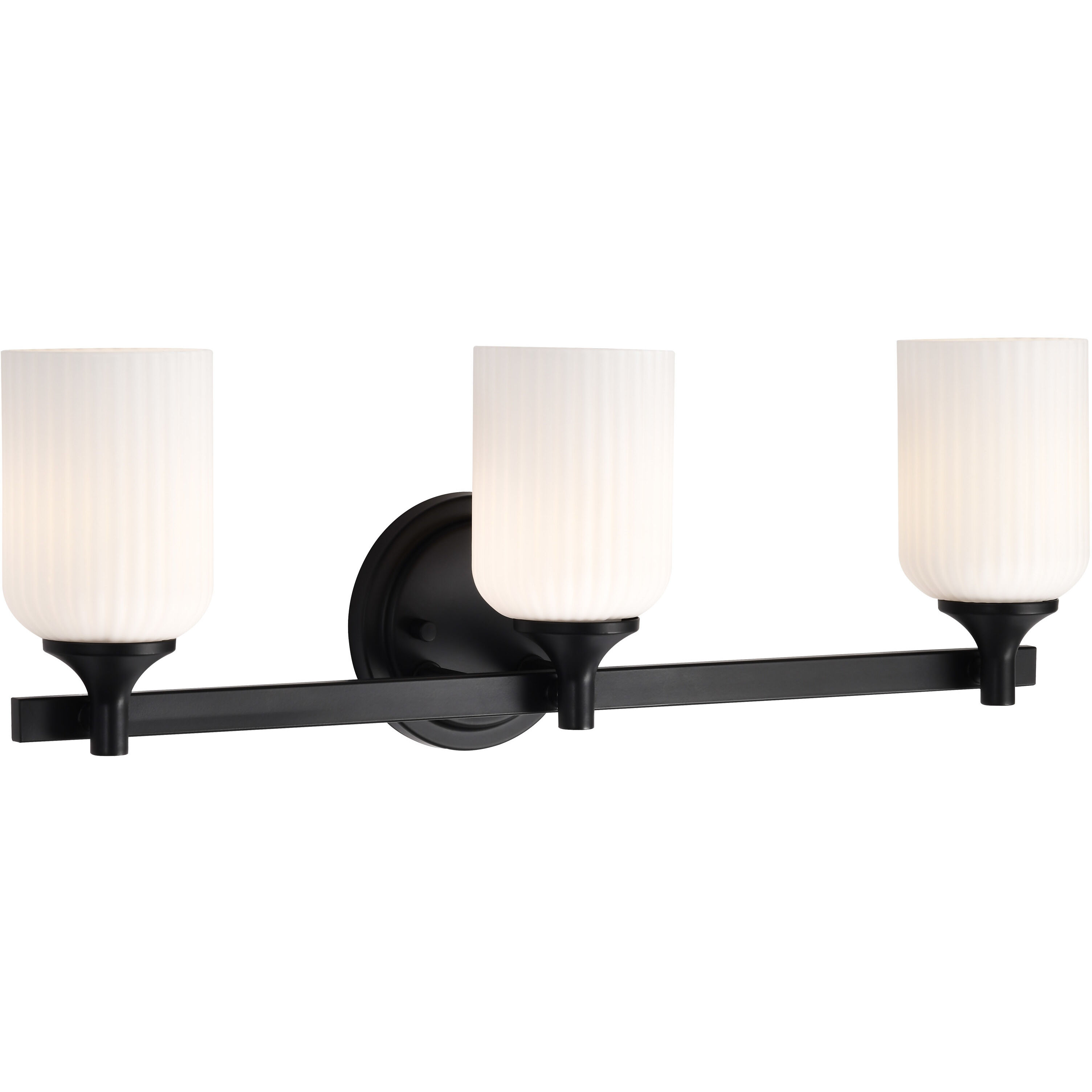 Solara 23 inch Matte Black Vanity Wall Light
