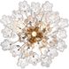 Addis 4 Light 17.75 inch Aged Brass Semi Flush Ceiling Light in Clear