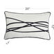 Amy 20 X 5 inch White and Black Pillow