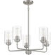 Stowe 5 Light 23 inch Brushed Polished Nickel Chandelier Ceiling Light