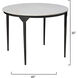 Dante 40 X 30 inch White Marble and Black Metal Dining Table