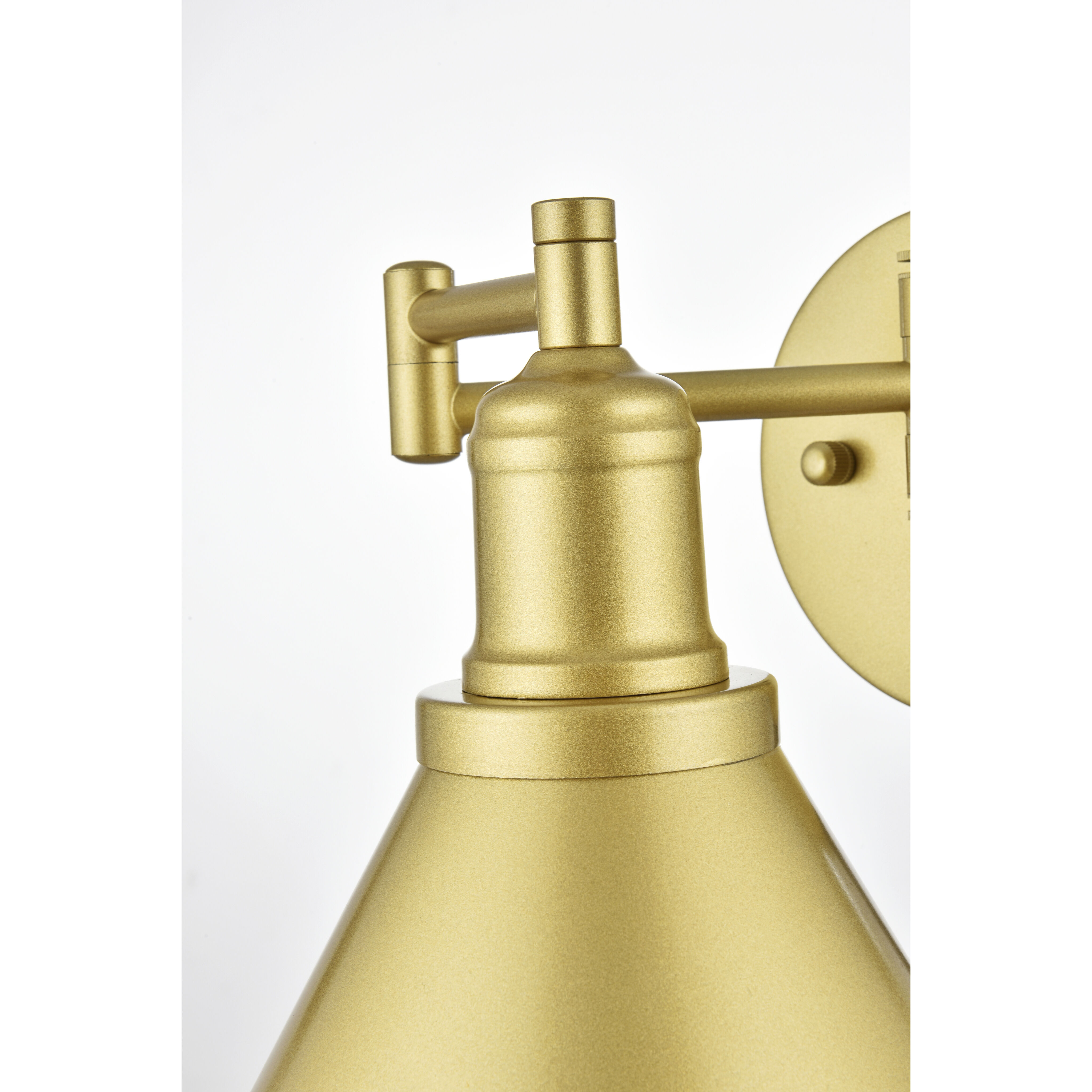 Jair 1 Light 7 inch Brass Plug In Wall Sconce Wall Light