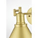 Jair 1 Light 7 inch Brass Plug In Wall Sconce Wall Light