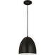 Z-Studio 1 Light 9.5 inch Satin Black Pendant Ceiling Light in Matte Black