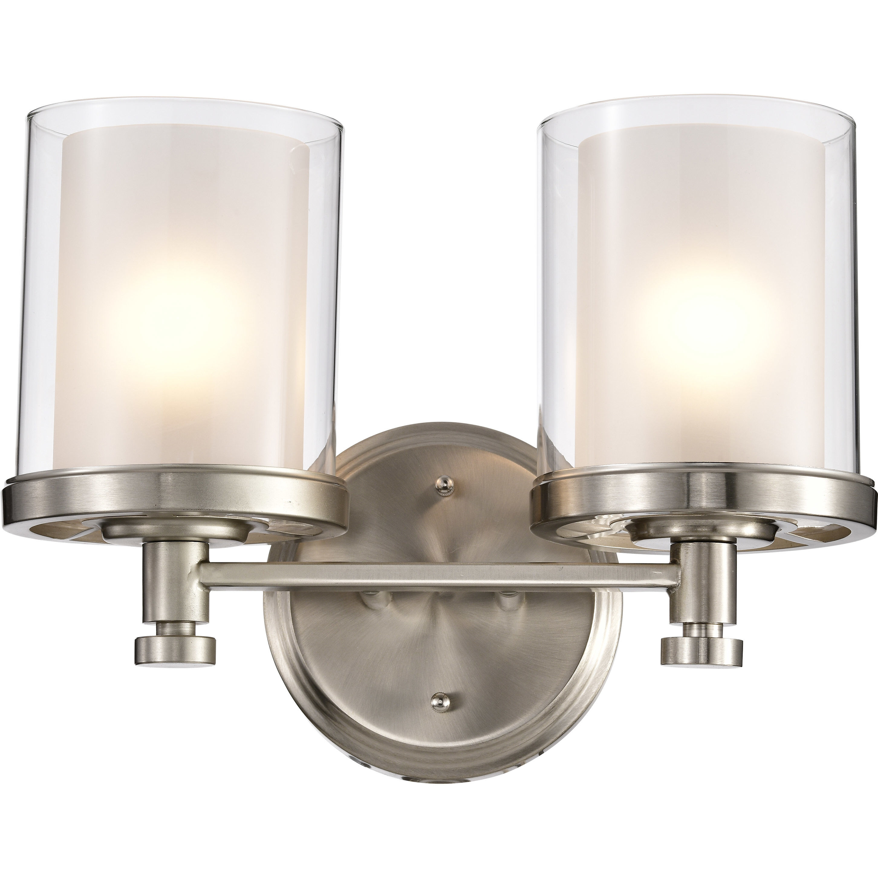 Decker 2 Light 14 inch Brushed Nickel Vanity Light Wall Light