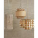 Isola 4 Light 18.25 inch Khaki/Natural Water Hyacinth Pendant Ceiling Light