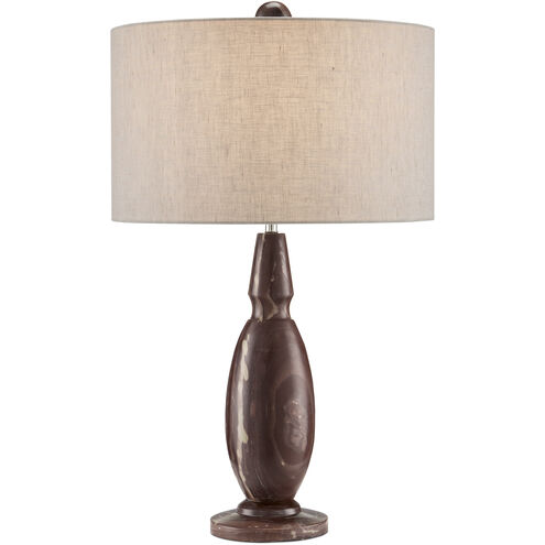 Temptress 28.5 inch 150 watt Natural and Polished Nickel Table Lamp Portable Light