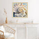 Center Shell Blue and Beige and Turquoise Framed Art