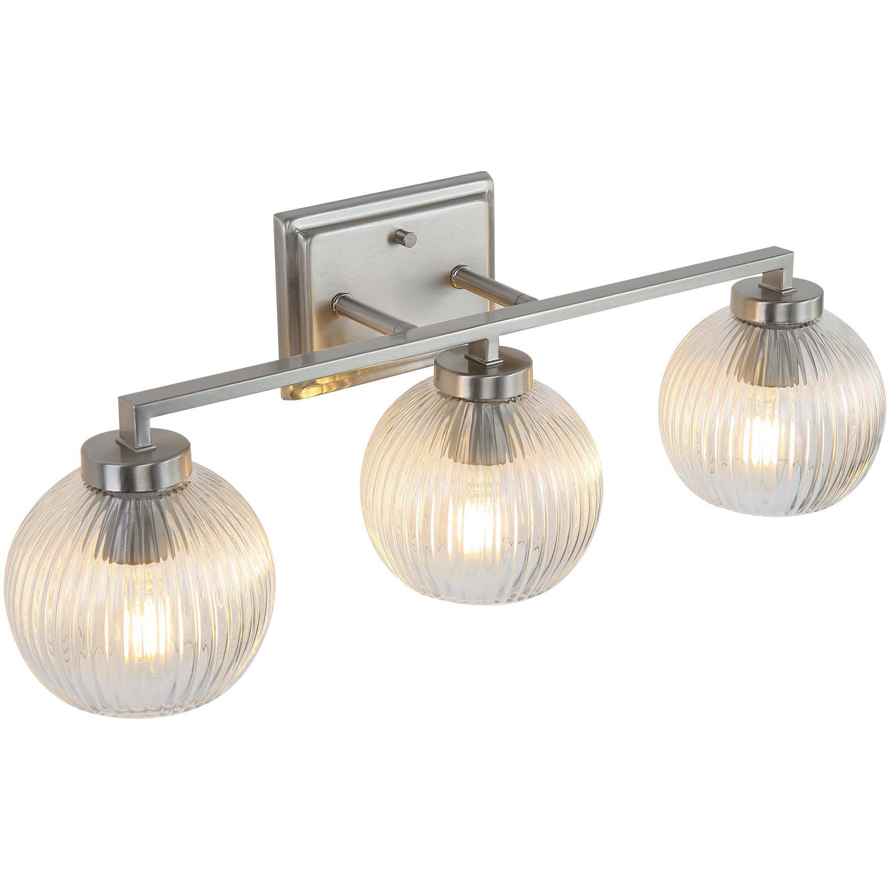 Yep Elliott Vanity Wall Light in Pewter, Ribbed