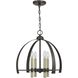 Utica 4 Light 19 inch Antique Brass with Bronze Chandelier Ceiling Light