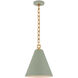 Julie Neill Theo LED 14.25 inch Celadon and Gild Pendant Ceiling Light