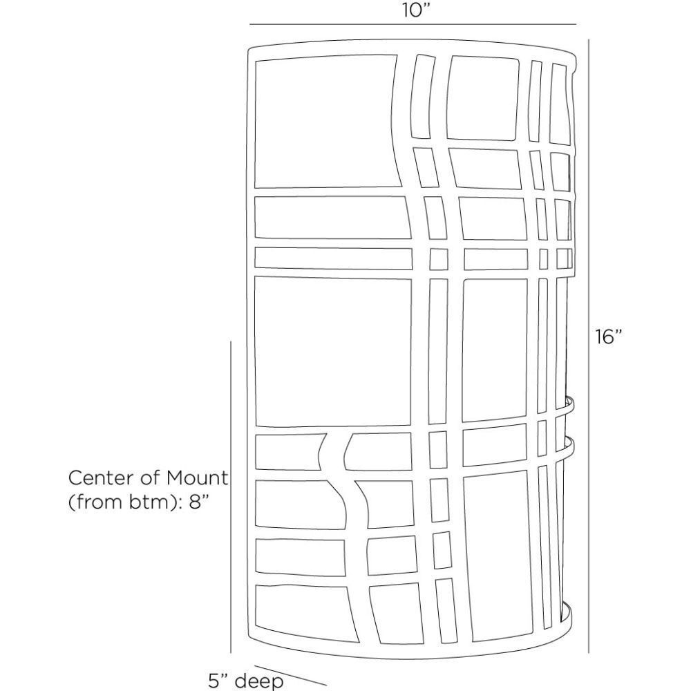 Elmwood 2 Light 16 inch Aged Iron Outdoor Sconce