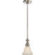 Chapman & Myers Boston 1 Light 5.75 inch Polished Nickel Pendant Ceiling Light in White Glass Desk Shade