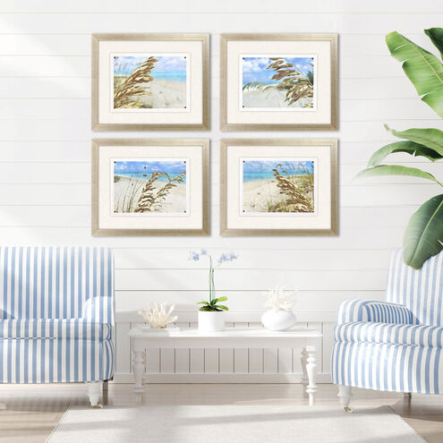 Waterside Blue and Beige and Brown Framed Art