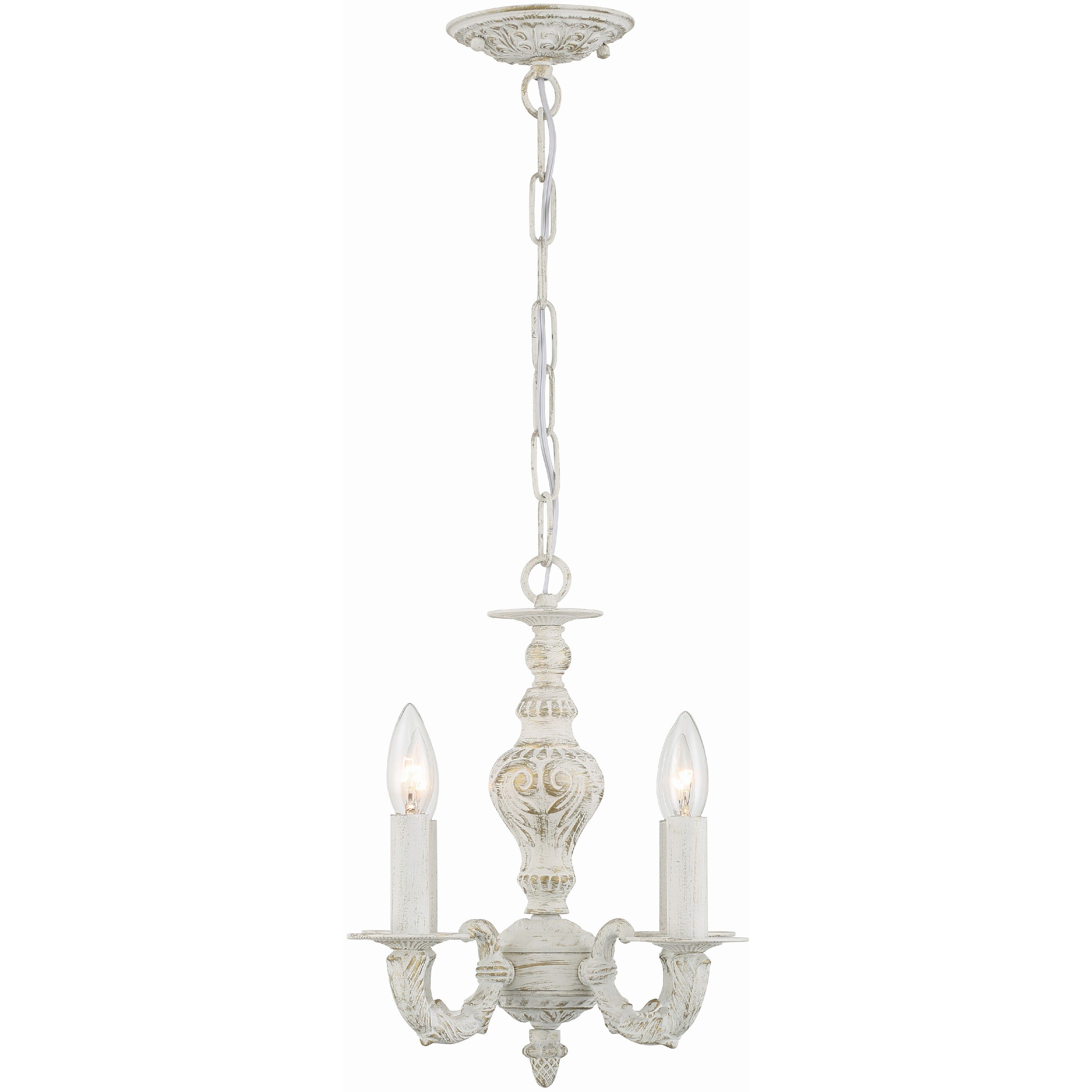 Paris Market 4 Light 13.5 inch Antique White Mini Chandelier Ceiling Light