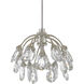 Crystal Bud 30 Light 56 inch Contemporary Silver Leaf Multi-Drop Pendant Ceiling Light