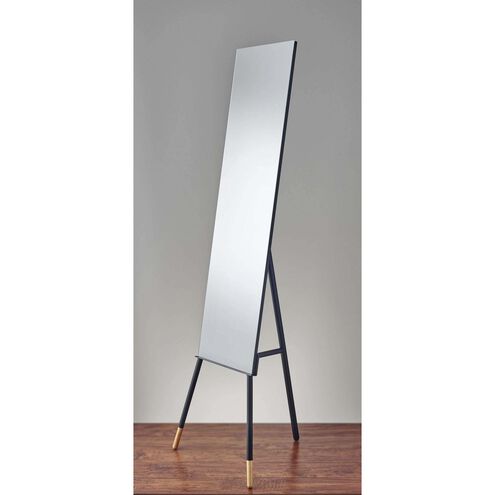 Louise 57 X 17 inch Black and Natural Wood Floor Mirror