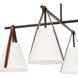 Reins 4 Light 40 inch Saddle Brown Chandelier Ceiling Light