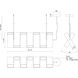 Domino Linear Pendant Ceiling Light in Black